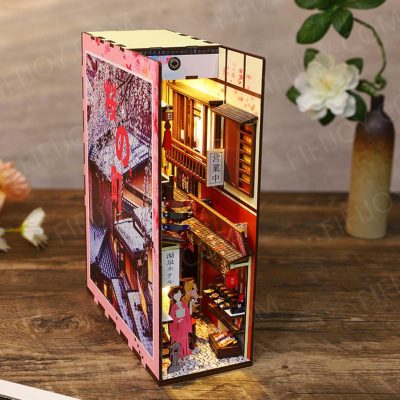 Sakura Alley 3D Wooden Book Nook Kit