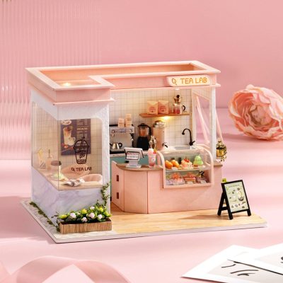 Sunshine Tea Shop Dollhouse Miniature DIY House Kit