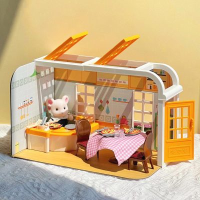 Mini Scene Kitchen Bedroom Dollhouse Kit