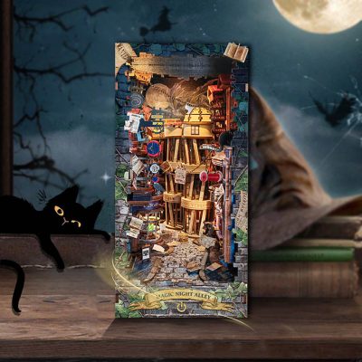 Magic Night Alley DIY Book Nook Shelf Insert