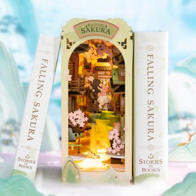 Book Nook Shelf Insert - Falling Sakura TGB05