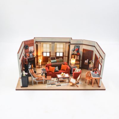DIY Wooden Miniature Dollhouse Kit – Hand-Assembled Model House